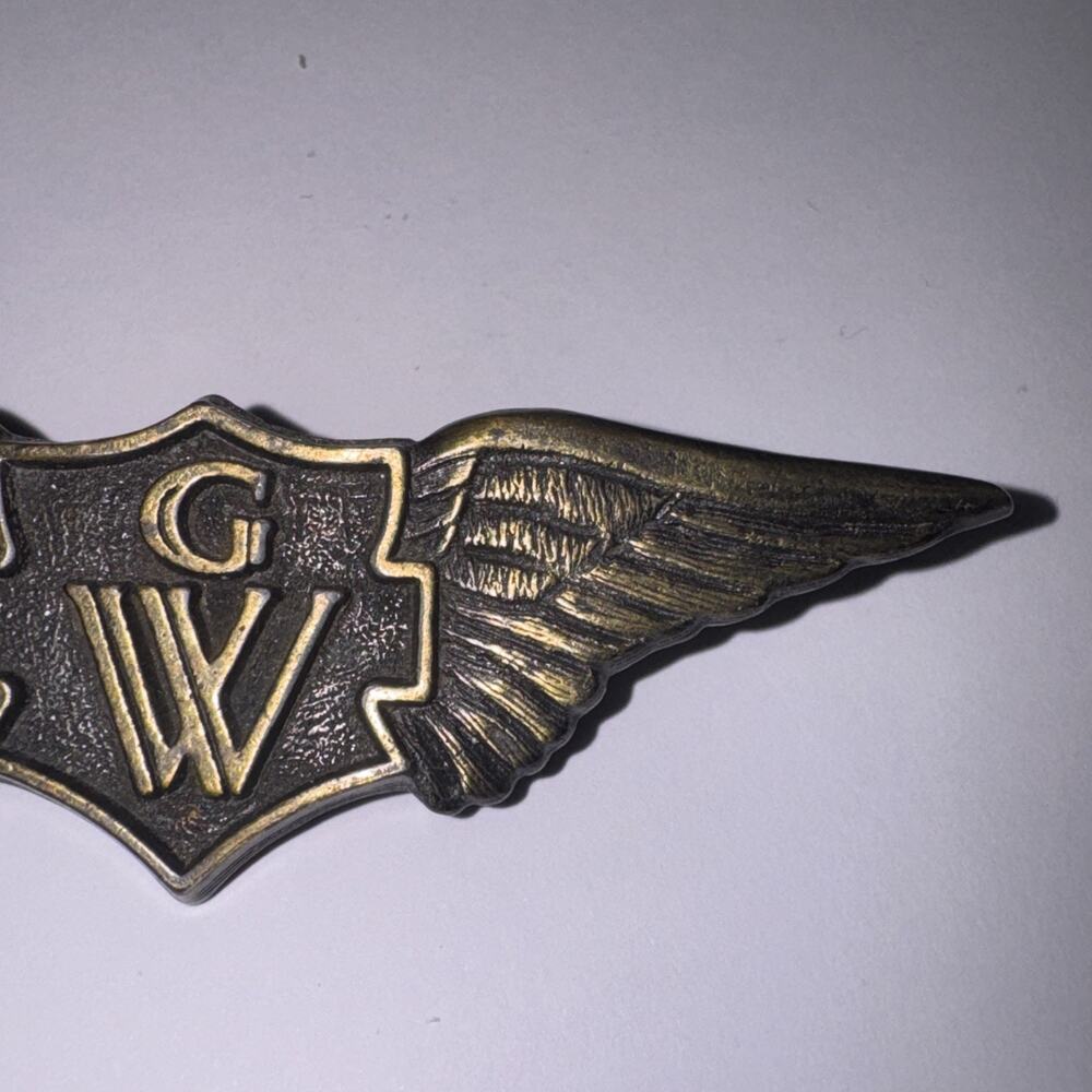 Vtg Honda Goldwing GW Wings Motorcycle Biker Vest Jacket Lapel Pin Badge Eagle - Picture 6 of 8